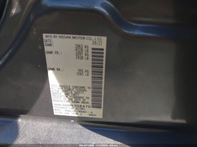 Nissan Altima Sv Fwd Image 16