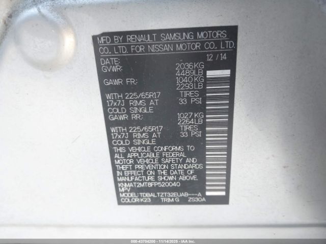 Nissan Rogue Sv Image 8