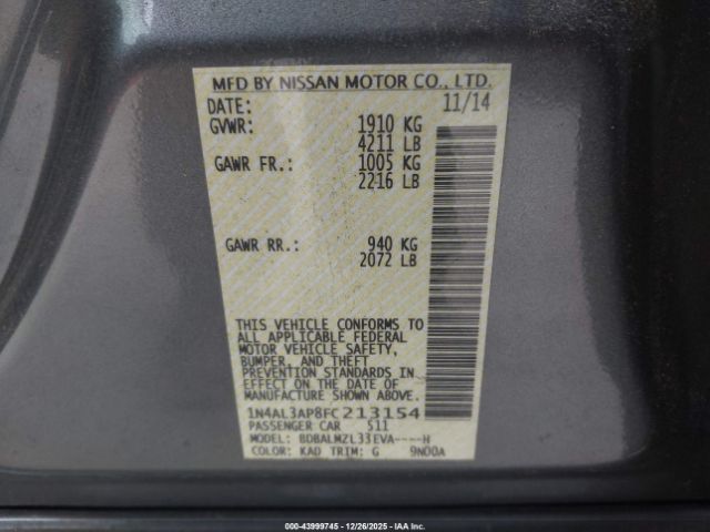 Nissan Altima 2.5 Sv Image 5