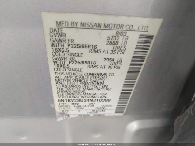 Nissan Quest 3.5 Sl Image 8