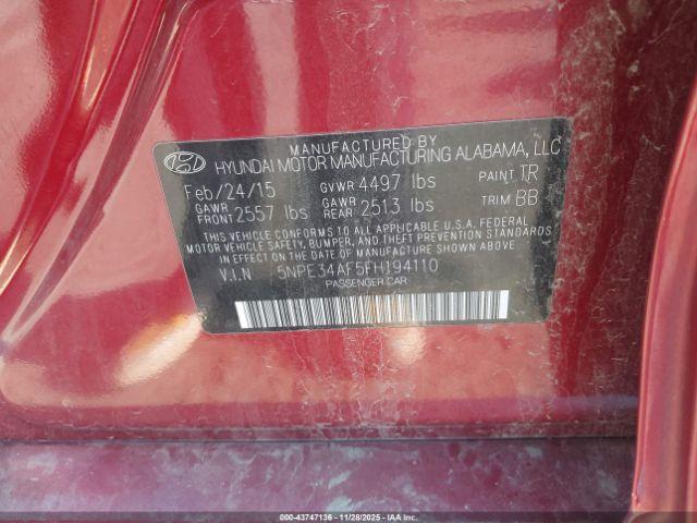 Hyundai SONATA Limited Image 11